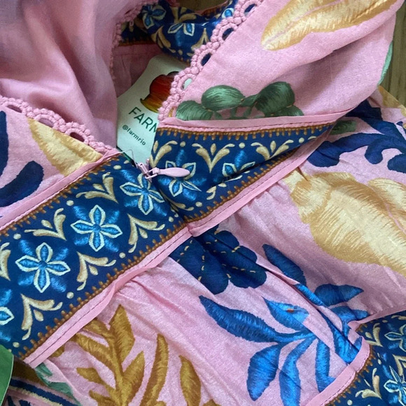 NWT farm rio Pink Seashell Tapestry Midi Dress - Picture 6 of 9